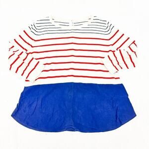 COS Striped Red White and Blue Top SZM Mint